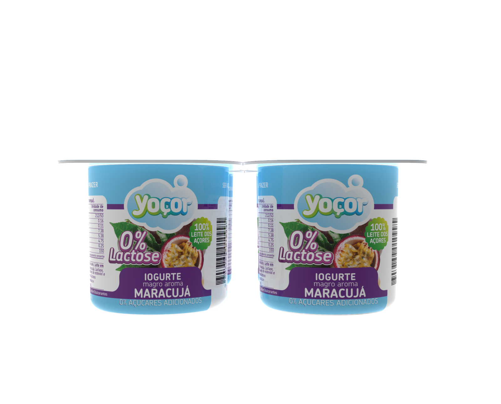 Iogurte Magro c/ Aroma de Maracujá Sem Lactose 4x125 gr